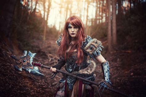 female barbarian cosplay|More.